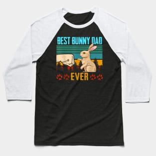 Bunny Dad Ever Vintage Eighties Baseball T-Shirt